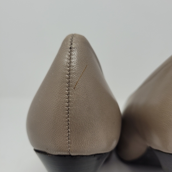 Franco Sarto Cicero Taupe Leather Platform Pump High Heels Women's Size … - Picture 6 of 10